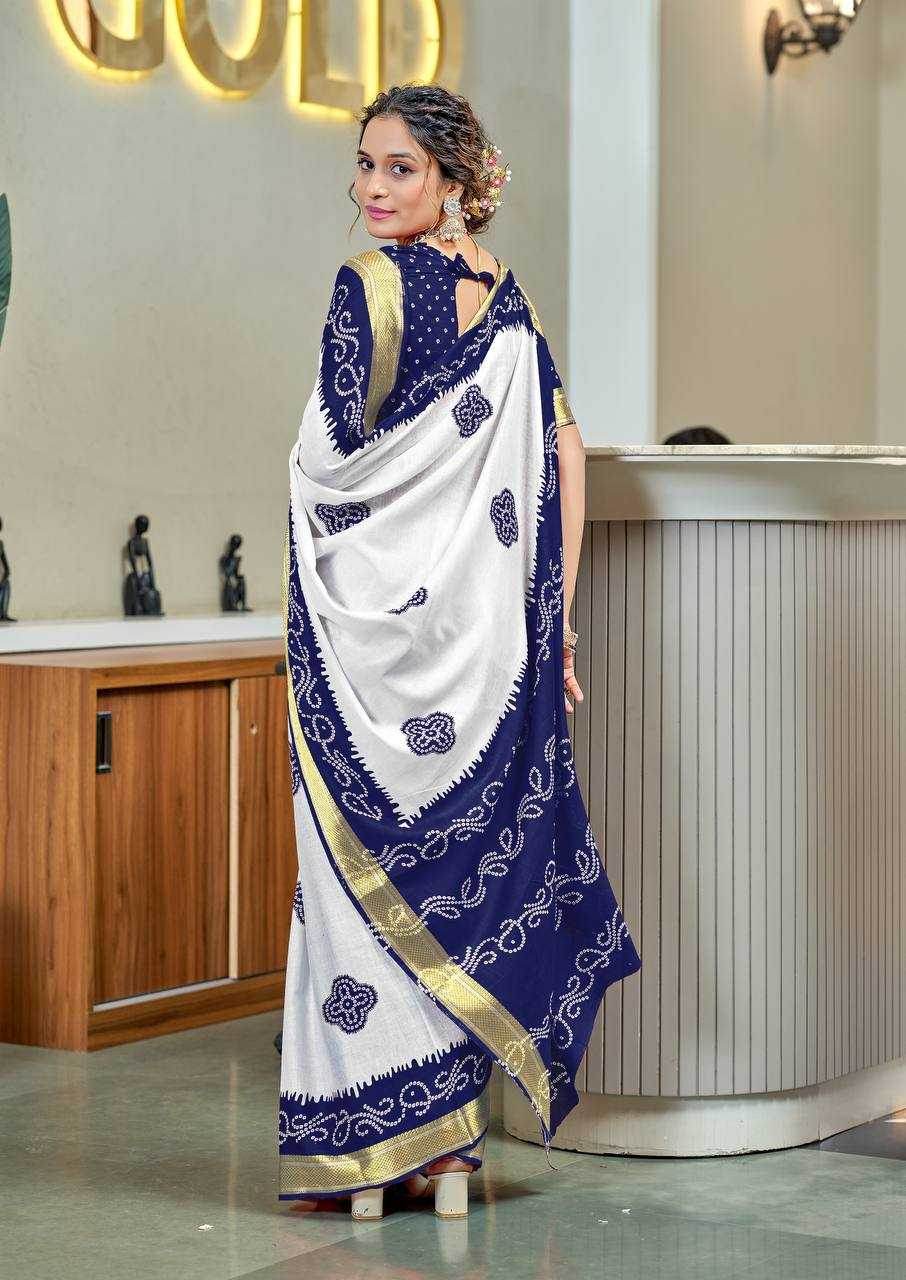 Bandhani Printed Cotton Sarees - MYLUXURY LANE ENTERPRISE